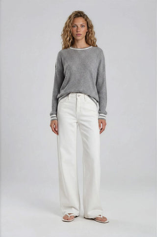 Lauren Grey Stripe Top