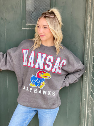 Logan Charcoal Kansas Sweatshirt