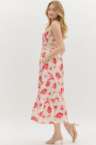 Kendall Red Print Dress