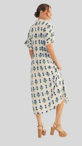 Stephanie Ivory Floral Dress