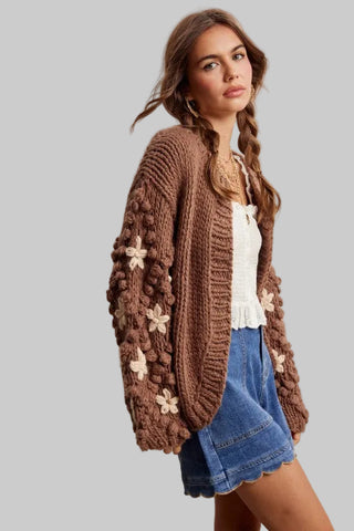 Stacy Mocha Knit Cardigan