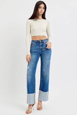 Randi Wide Cuffed Jeans