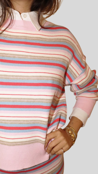 Marley Rosemilk Stripe Top