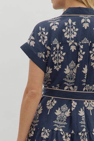 Madden Navy Print Dress