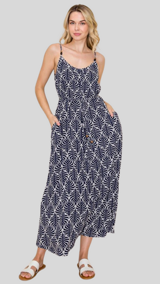 Zuria Navy Print Dress