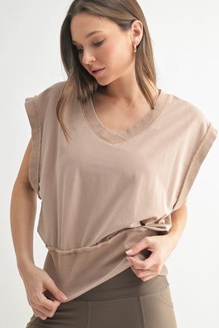 Liza Mocha Top