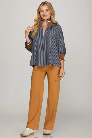 Lindy Navy Stripe Top