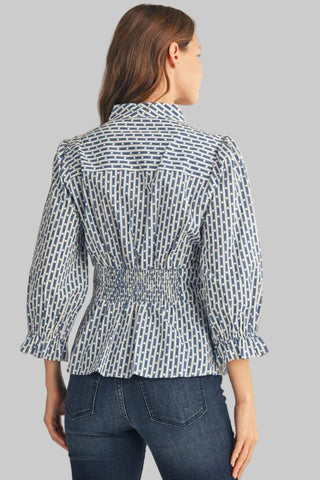 Shea Navy Tie Top