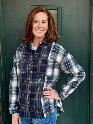 Nola Plaid Contrast Button Down