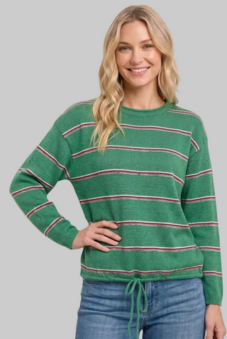 Teresa Green Stripe Sweater