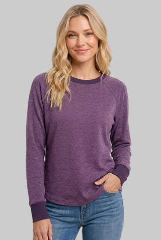 Cooper Plum Brushed Pullover