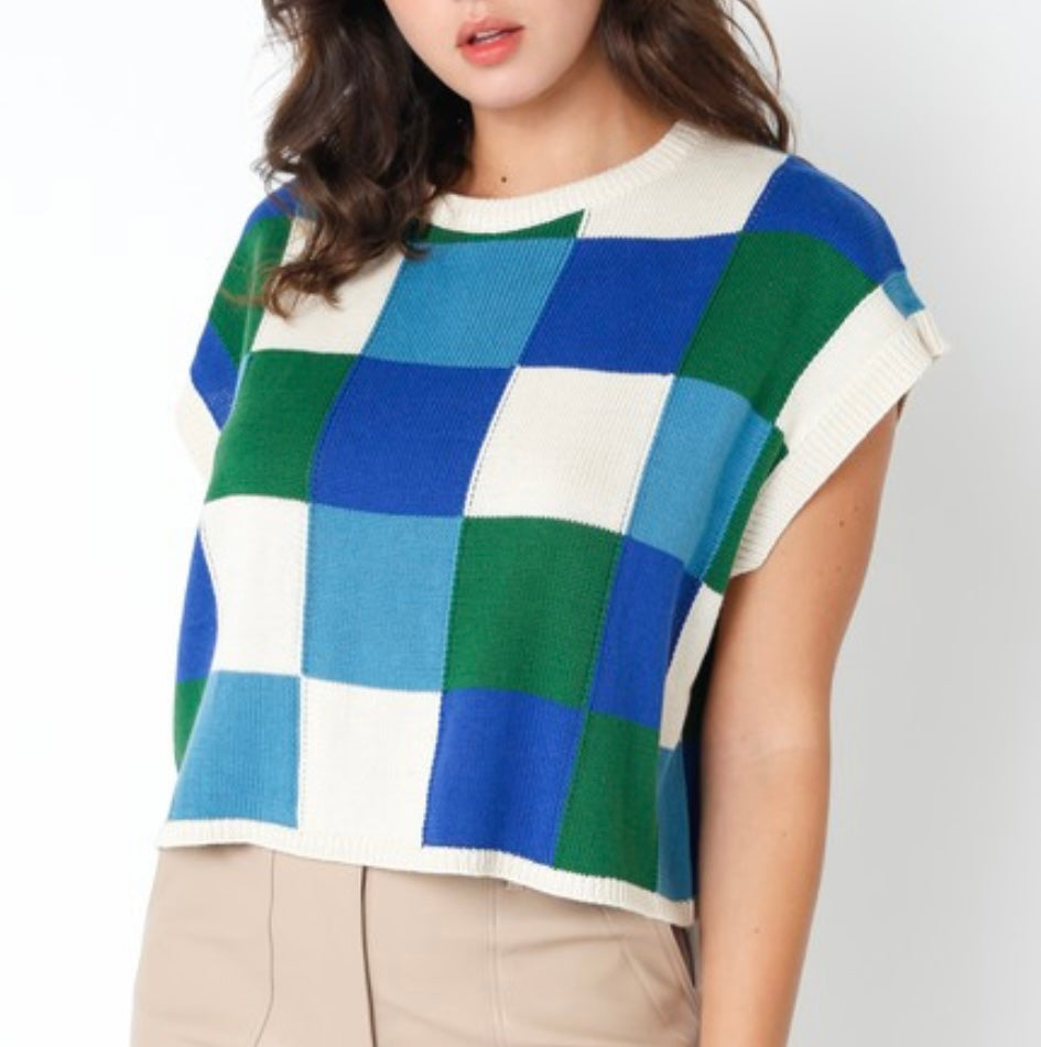 Natalie Cream/Green Sweater
