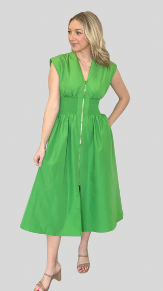 Cami Green Zip Dress