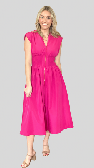 Cami Pink Zip Dress