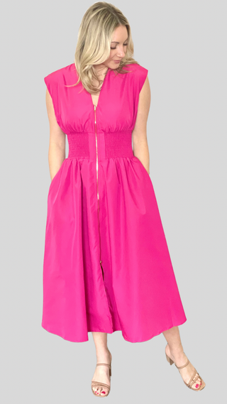 Cami Pink Zip Dress