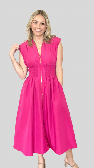 Cami Pink Zip Dress