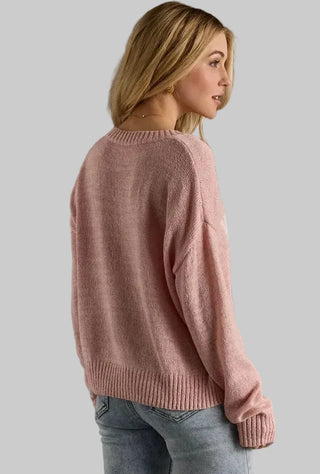 Lanie Pink Wine Sweater