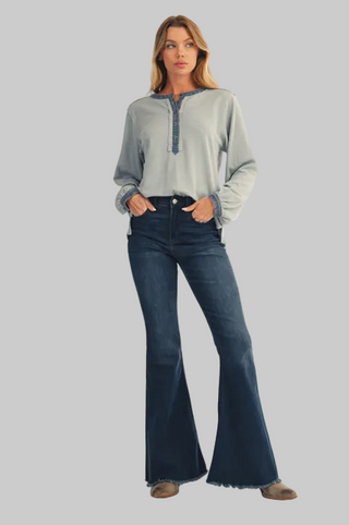 Corlin Chambray Top
