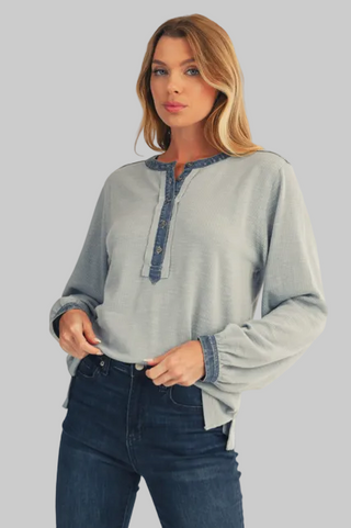Corlin Chambray Top