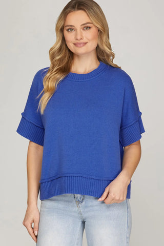 Temi Cobalt Blue Sweater