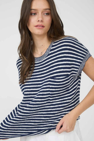 Maya Navy Stripe Sweater