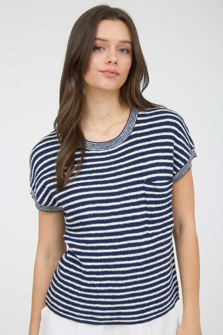 Maya Navy Stripe Sweater