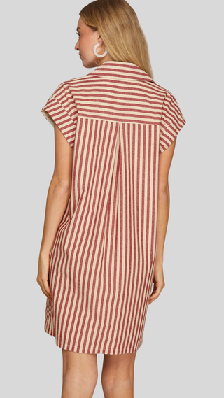 Bella Red Stripe Dress