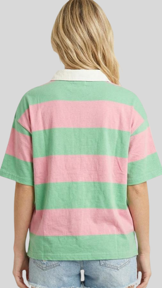 Libby Green/Pink Top