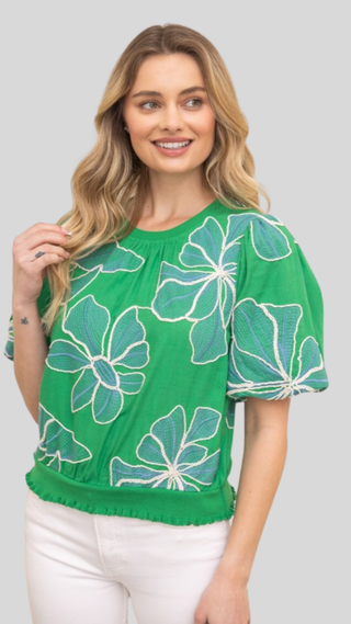 Ivy Green Floral Top