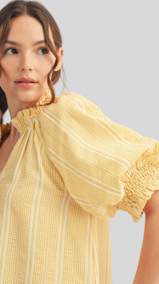 Lizzie Yellow Ruffle Top