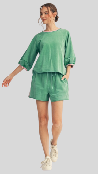 Presley Green Short Set