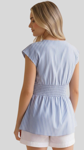 Samantha Blue Stripe Top