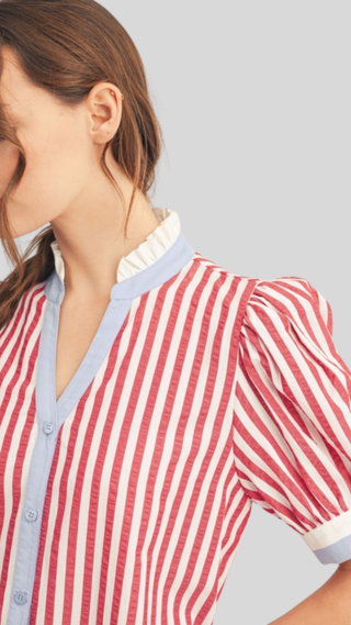 Cy Red Stripe Dress