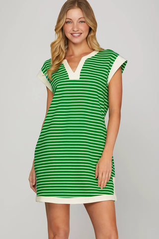 Stella Green Stripe Dress