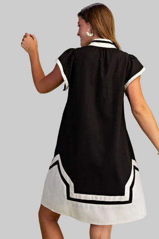 Janie Black Print Dress