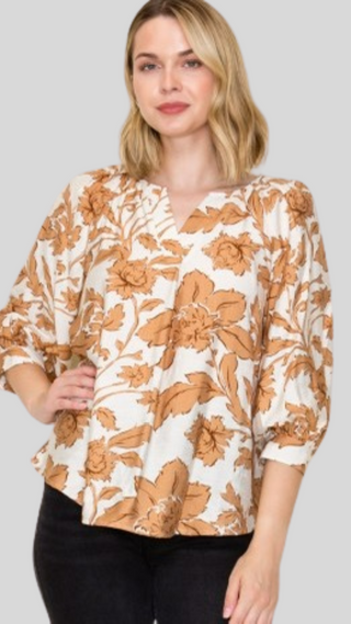 Tracey Carmel Print Top