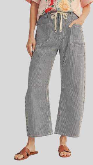 Margo Navy/White Drawstring Pant