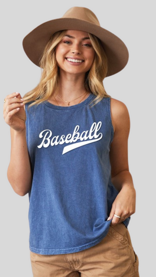Mila Blue Baseball Top