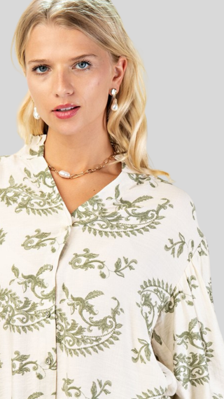 Brenda Sage Print Top