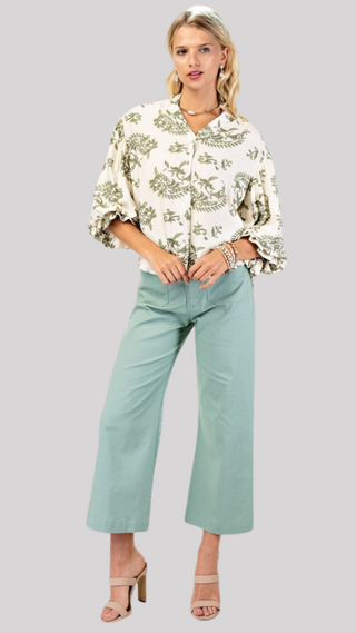 Brenda Sage Print Top
