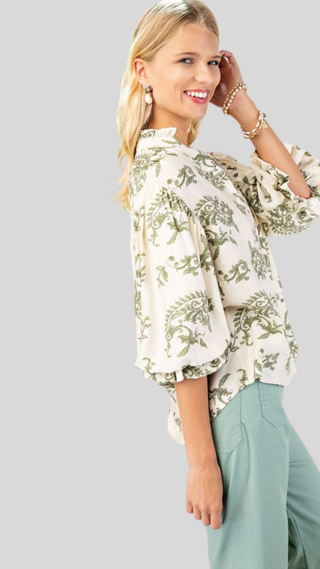 Brenda Sage Print Top