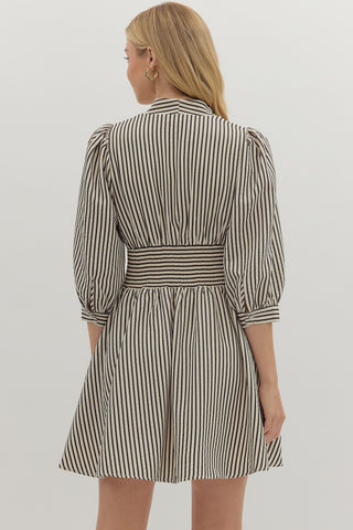 Dylan Black Stripe Dress