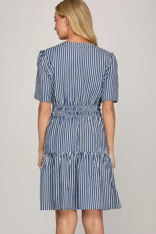 Charlie Blue Stripe Dress