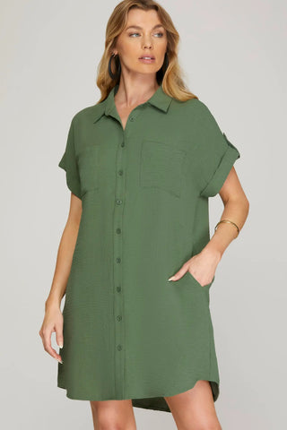 Sloane Olive Dress