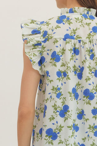 Ella Bluebell Ruffle Blouse