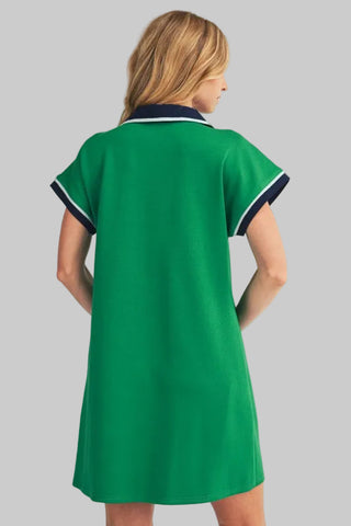 Millie Green Contrast Dress