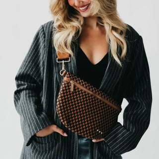 Carly Coffee Checkered Bag