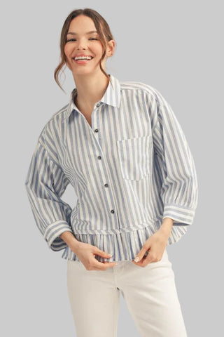 Miranda Navy Stripe Top