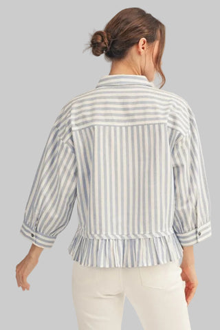 Miranda Navy Stripe Top