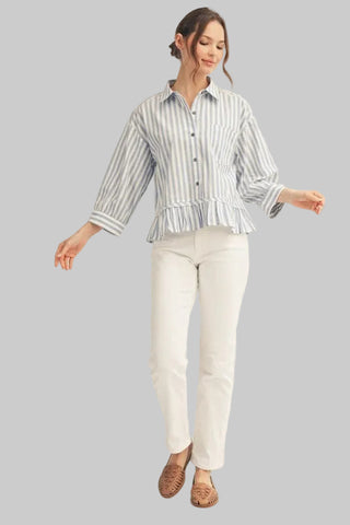 Miranda Navy Stripe Top